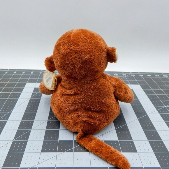 Ty Pluffies Dangles Brown Cream Monkey 10 In Plush Stuffed Animal Lovey Tag 2002 - Picture 3 of 12